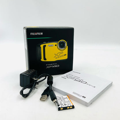 【全額返金保証】【最速発送】FUJIFILM コンパクトデジタルカメラ FinePix XP140 イエロー 超美品 動作確認済