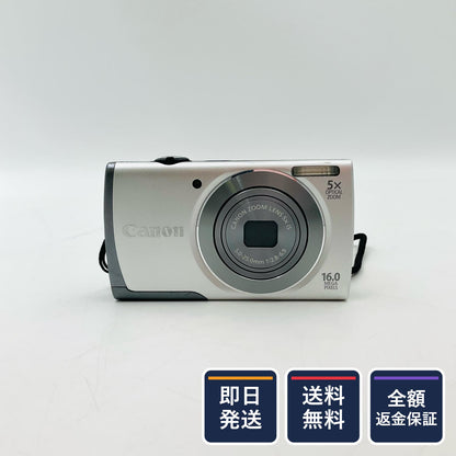 【全額返金保証】【最速発送】Canon コンパクトデジタルカメラ PowerShot A3500 IS シルバー 動作確認済