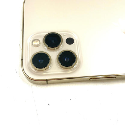 【全額返金保証】【最速発送】Apple iPhone iPhone 12 Pro Max 256GB ゴールド au 白ロム 動作確認済 76%