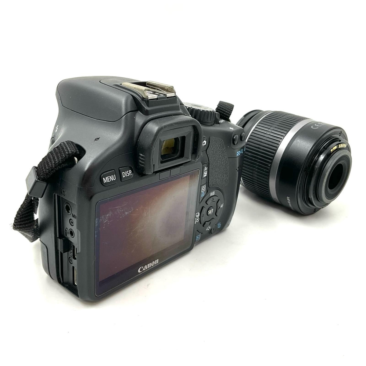 【最速発送】Canon デジタル一眼 EOS Kiss X4 EF-S 18-55 IS レンズキット ブラック【難有】