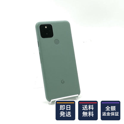 【全額返金保証】【最速発送】Google Pixel 5 128GB ソータセージ Softbank G5NZ6 白ロム 動作確認済