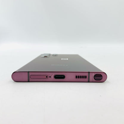 【全額返金保証】【最速発送】 Galaxy S22 Ultra 256GB パープル系 SIMフリー SCG14 白ロム 超美品 動作確認済