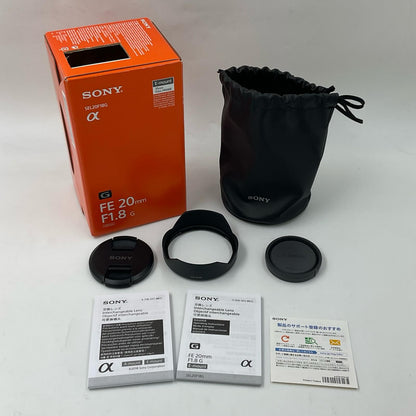 【全額返金保証】【最速発送】Sony FE 20mm F1.8 G SEL20F18G 美品 動作確認済