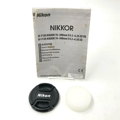 【全額返金保証】【最速発送】Nikon AF-P DX NIKKOR 70-300mm f/4.5-6.3G ED VR 美品 動作確認済