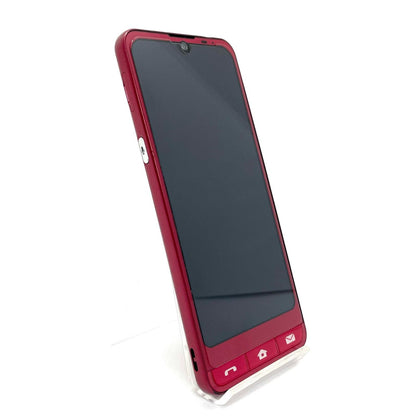 【全額返金保証】【最速発送】SHARP シンプルスマホ 6 64GB ルビーレッド Softbank A201SH 動作確認済