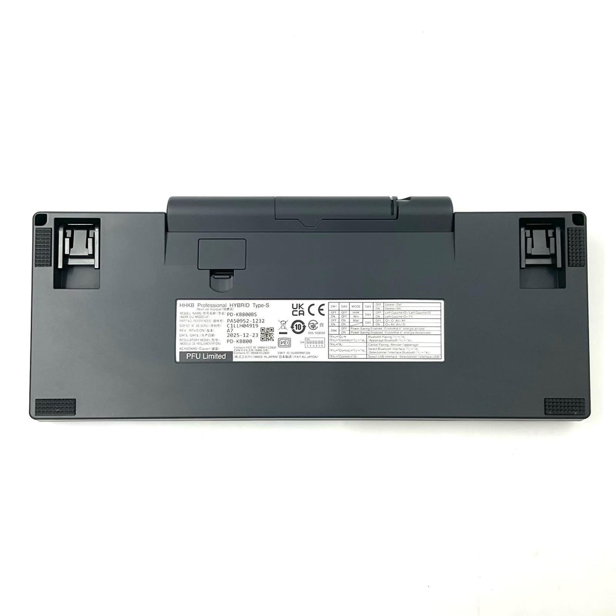 【全額返金保証】【最速発送】PFU HHKB Professional HYBRID PD-KB800BS 美品 動作確認済