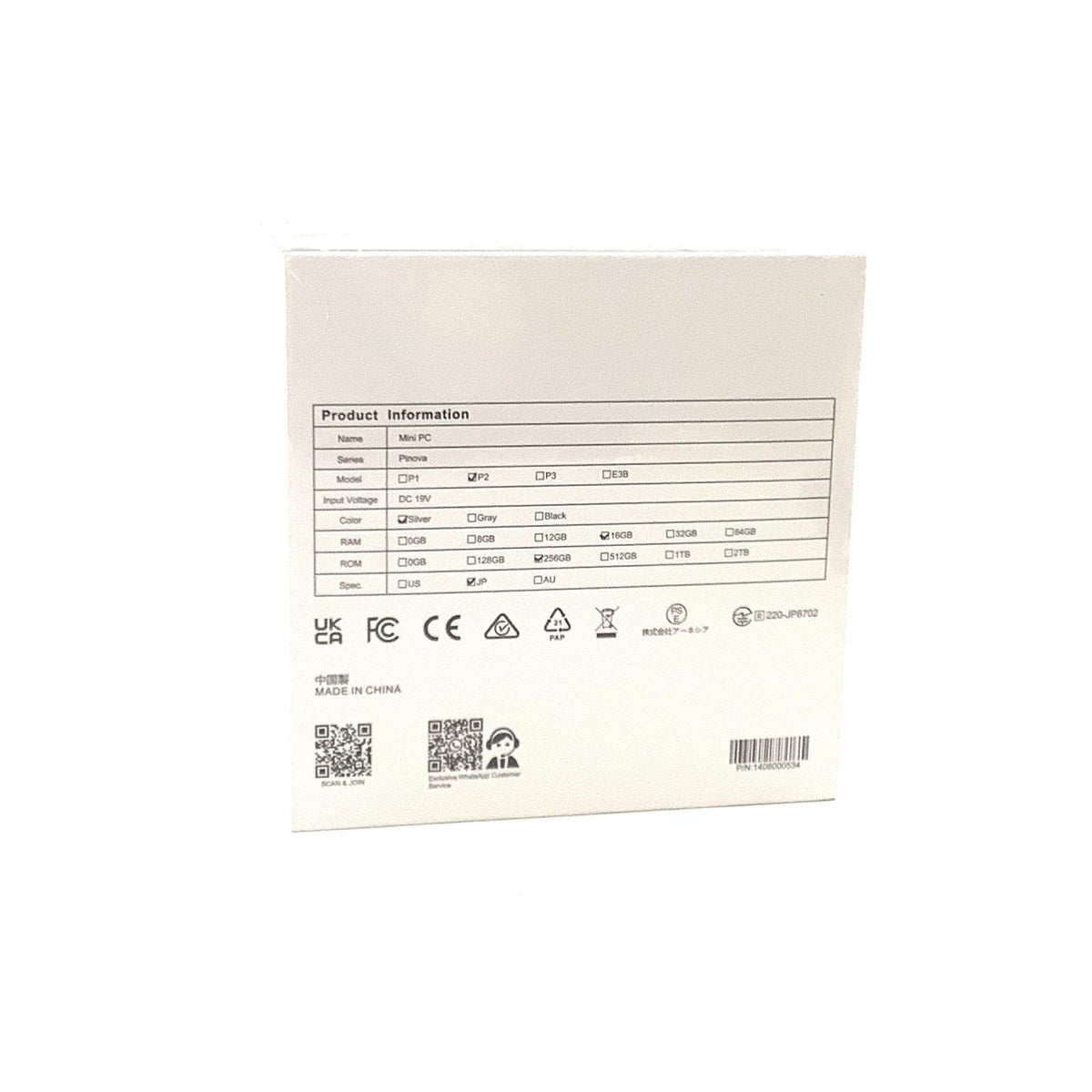 【全額返金保証】【最速発送】NiPoGi Mini PC P2 AMD Ryzen 3300U 16GB SSD 256GB 新品未開封 即納OK