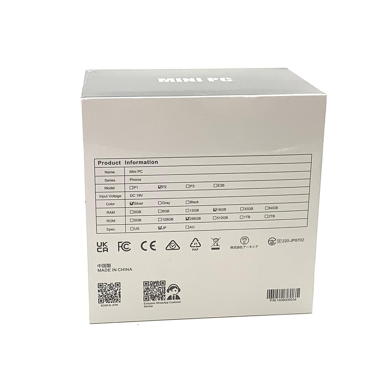 【全額返金保証】【最速発送】NiPoGi Mini PC P2 AMD Ryzen 3300U 16GB SSD 256GB 新品未開封 即納OK