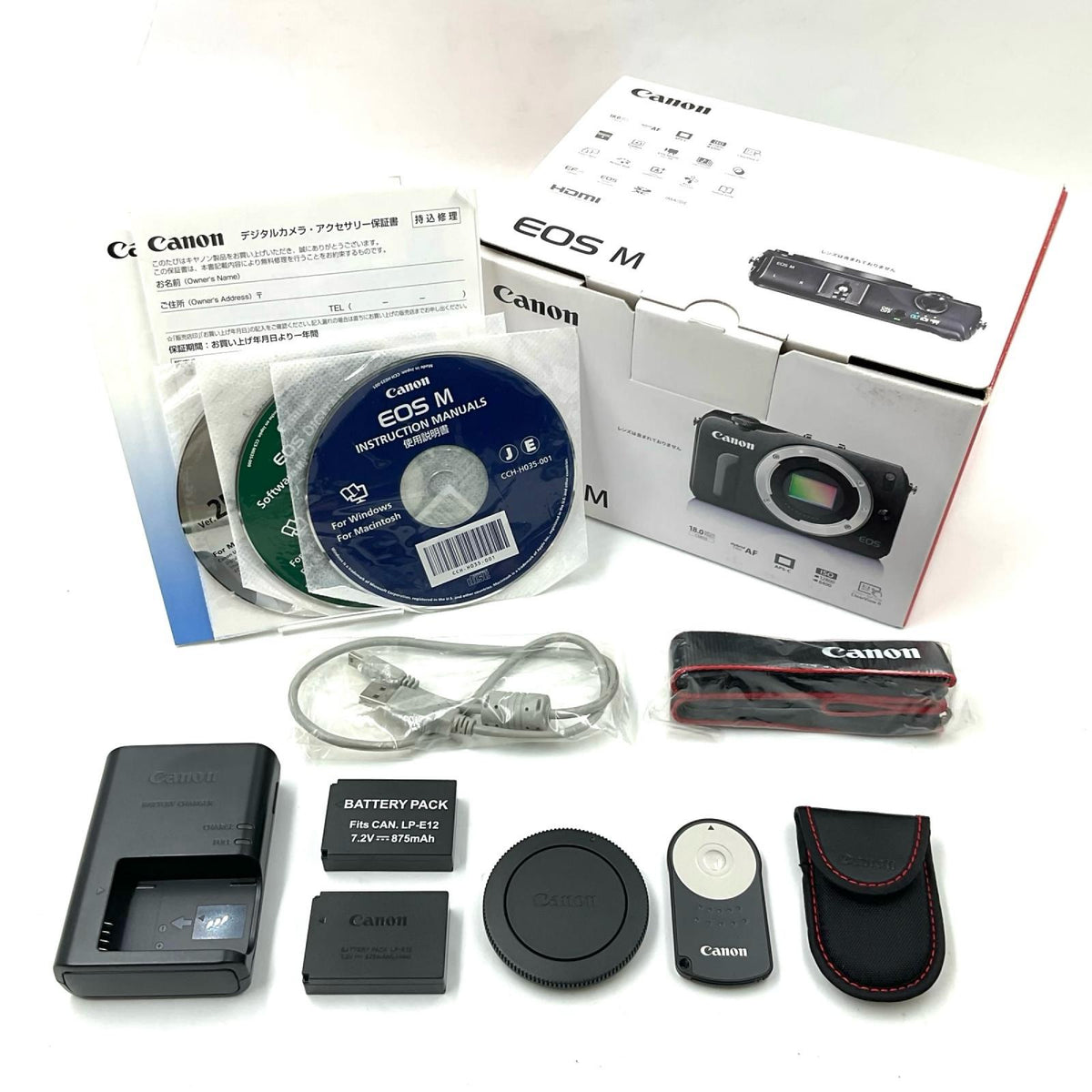 【全額返金保証】【最速発送】Canon デジタル一眼 EOS M ボディ ブラック 美品 動作確認済