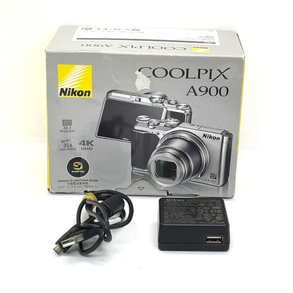 【全額返金保証】【最速発送】Nikon コンパクトデジタルカメラ COOLPIX A900 [シルバー] 美品 動作確認済