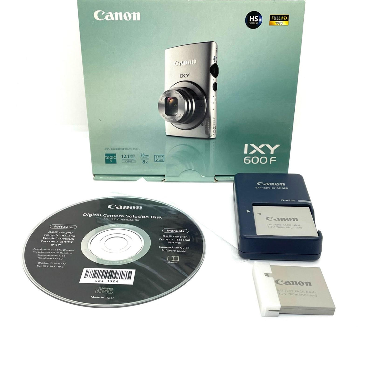【全額返金保証】【最速発送】Canon コンパクトデジタルカメラ IXY 600F パープル 美品 動作確認済