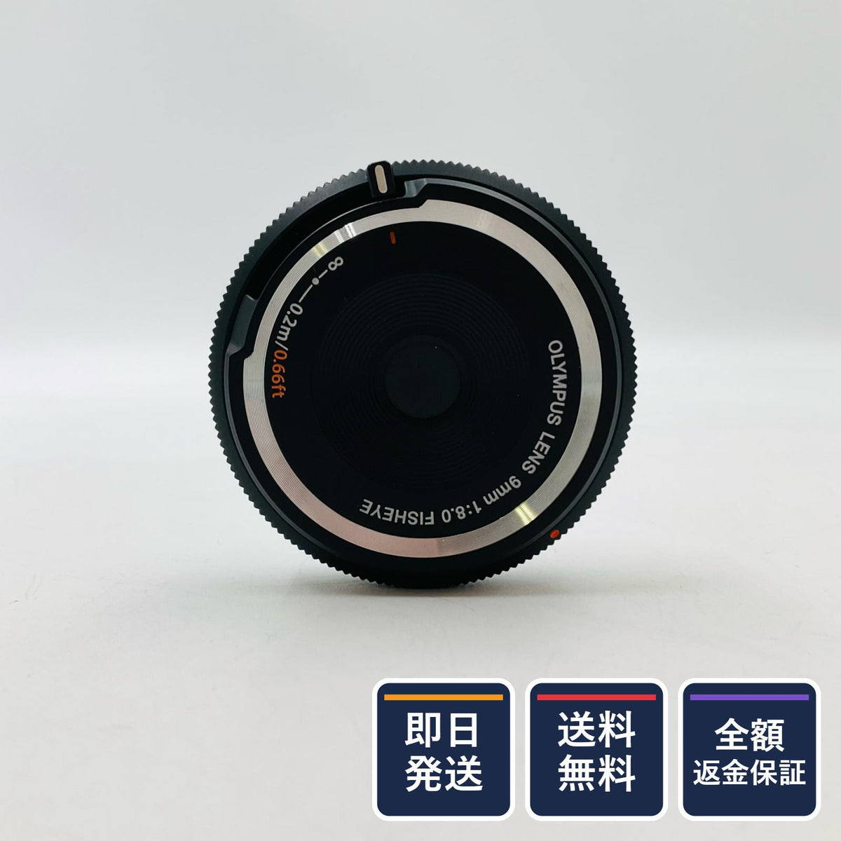 【全額返金保証】【最速発送】OLYMPUS フィッシュアイボディーキャップレンズ BCL-0980 [ブラック] 美品 動作確認済
