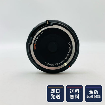 【全額返金保証】【最速発送】OLYMPUS フィッシュアイボディーキャップレンズ BCL-0980 [ブラック] 美品 動作確認済