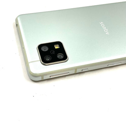 【全額返金保証】【最速発送】SHARP AQUOS sense5G 64GB オリーブシルバー au SHG03 白ロム 美品 動作確認済