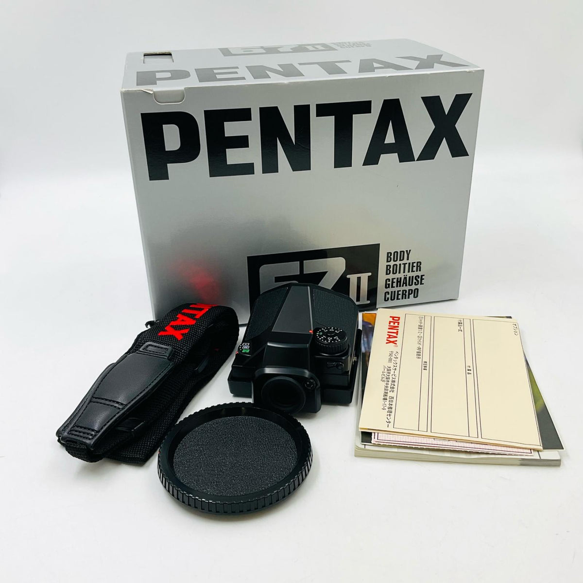 【全額返金保証】【最速発送】PENTAX 67II ボディ AEプリズムファインダー 美品 動作確認済