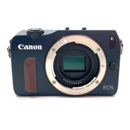 【全額返金保証】【最速発送】Canon デジタル一眼 EOS M EF-M18-55 IS STM レンズキット ベイブルー 動作確認済