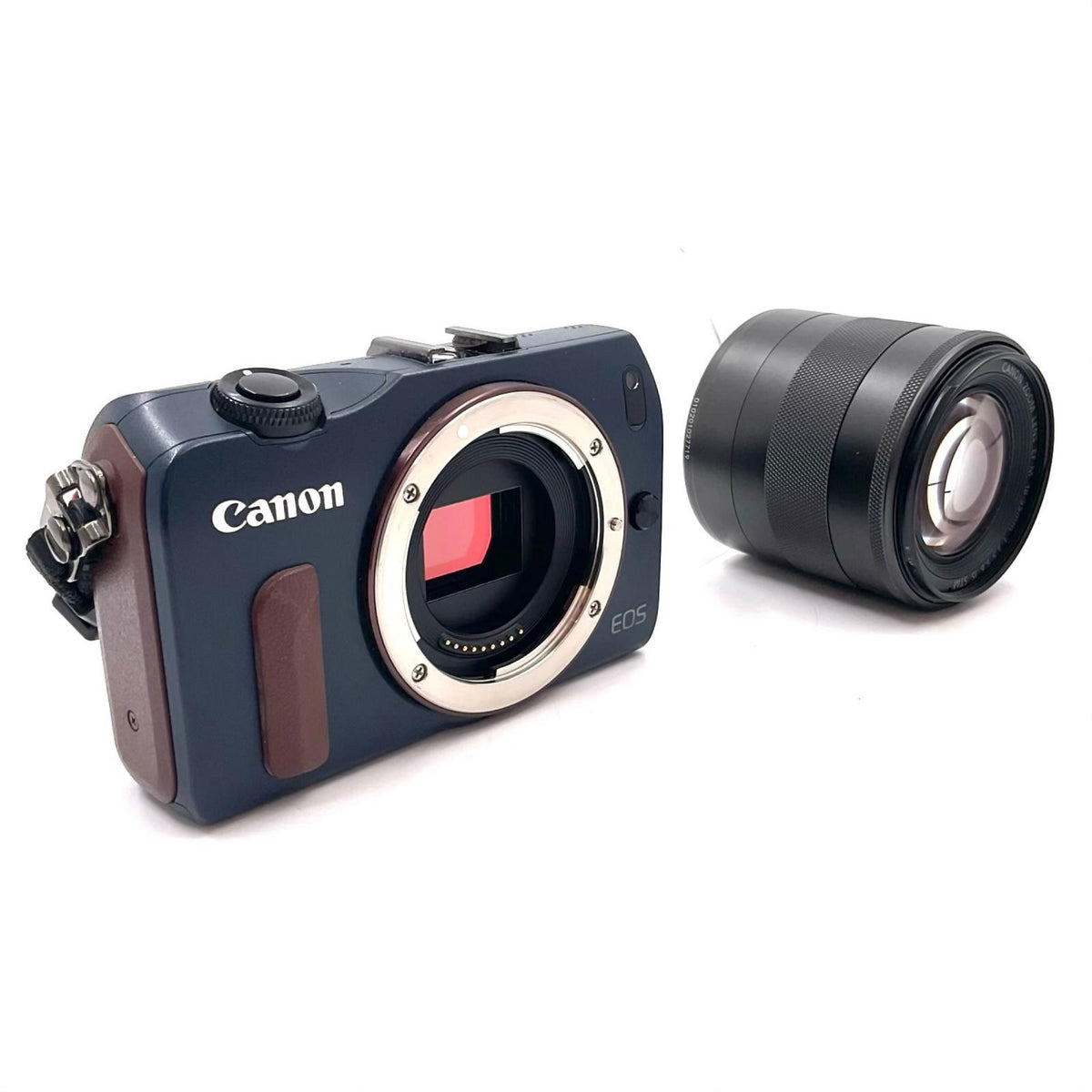 【全額返金保証】【最速発送】Canon デジタル一眼 EOS M EF-M18-55 IS STM レンズキット ベイブルー 動作確認済