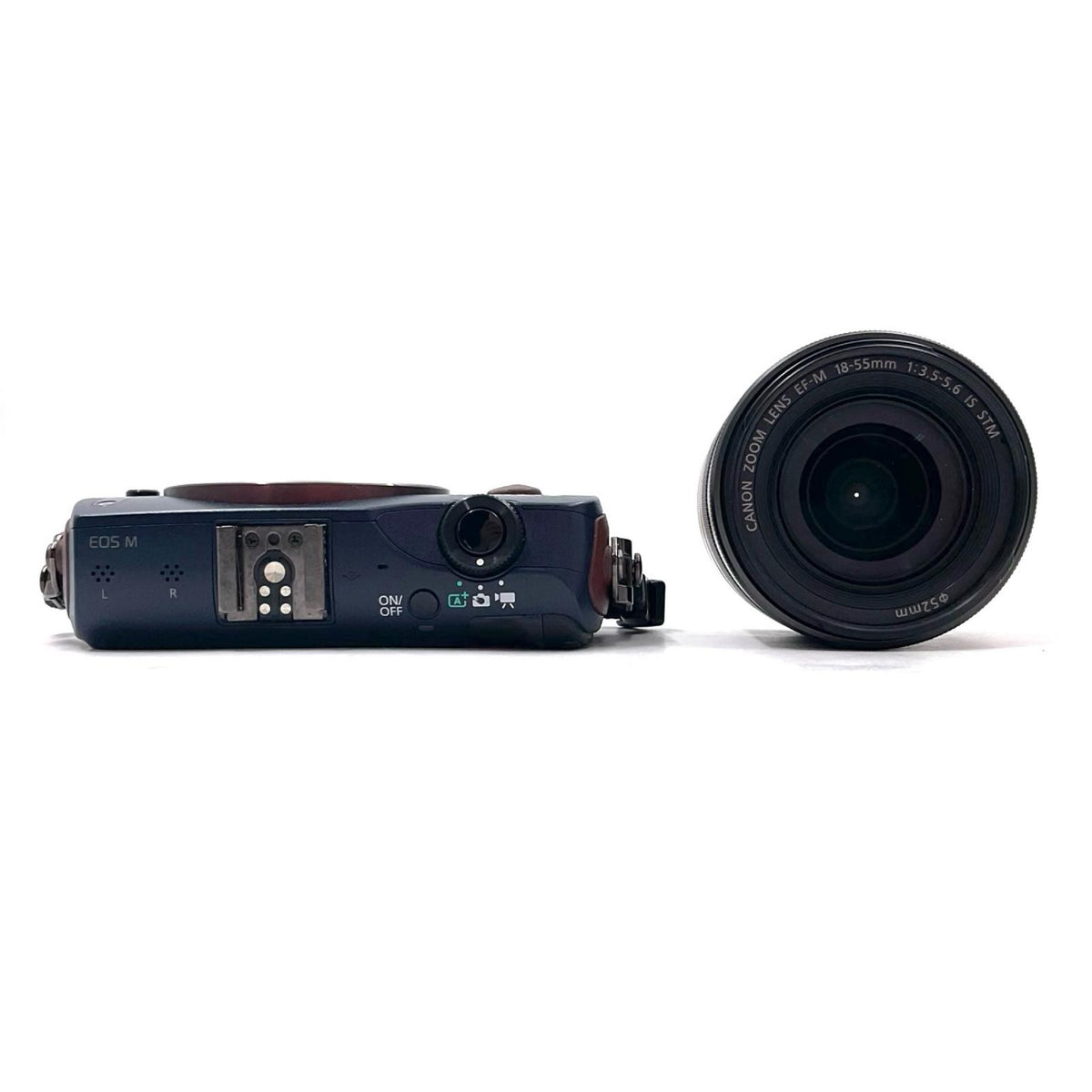 【全額返金保証】【最速発送】Canon デジタル一眼 EOS M EF-M18-55 IS STM レンズキット ベイブルー 動作確認済