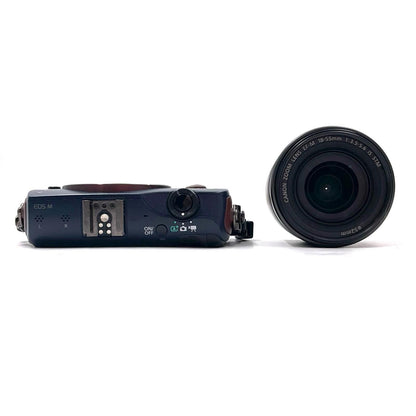 【全額返金保証】【最速発送】Canon デジタル一眼 EOS M EF-M18-55 IS STM レンズキット ベイブルー 動作確認済