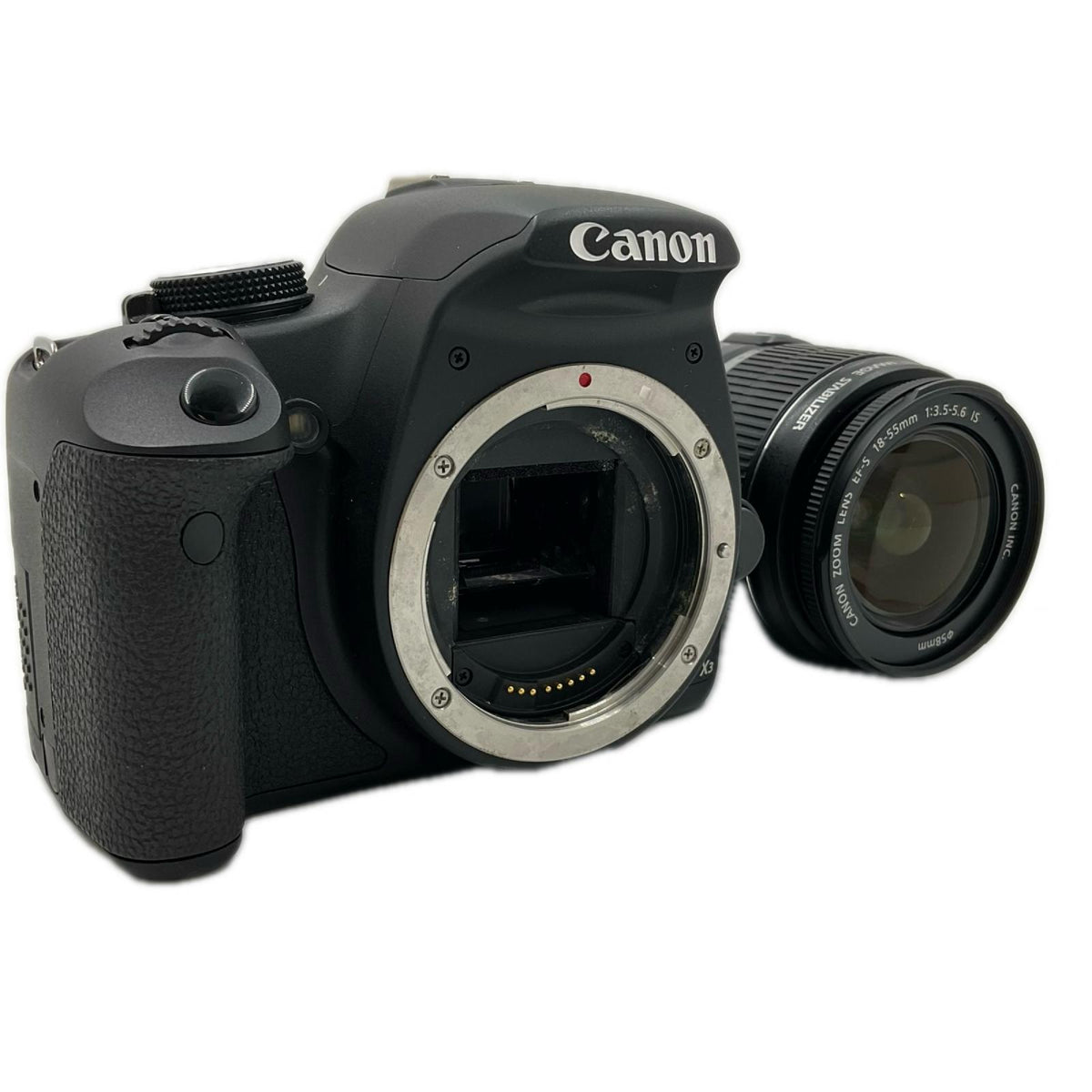 【最速発送】Canon デジタル一眼 EOS Kiss X3 ZOOM LENS EF-S 18-55mm F3.5-5.6 IS ブラック【難有】