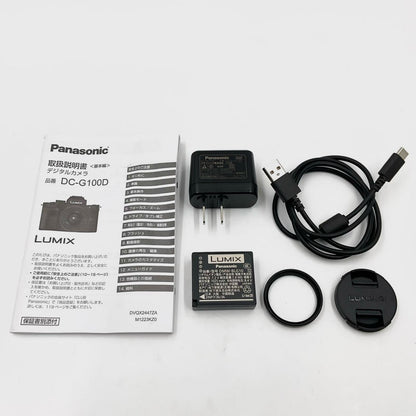 【全額返金保証】【最速発送】Panasonic デジタル一眼 LUMIX DC-G100DK レンズキット ブラック 美品 動作確認済